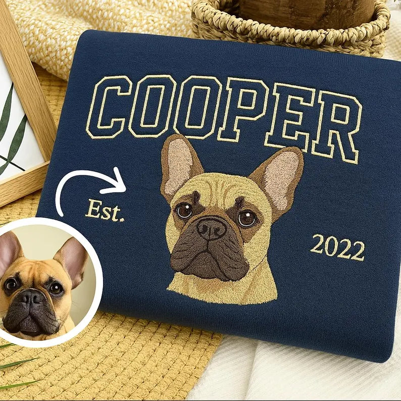Pet Lover’s Custom Embroidered Hoodie – Photo, Name & Year Included